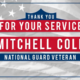 Thank you for your service, Mitchell Cole